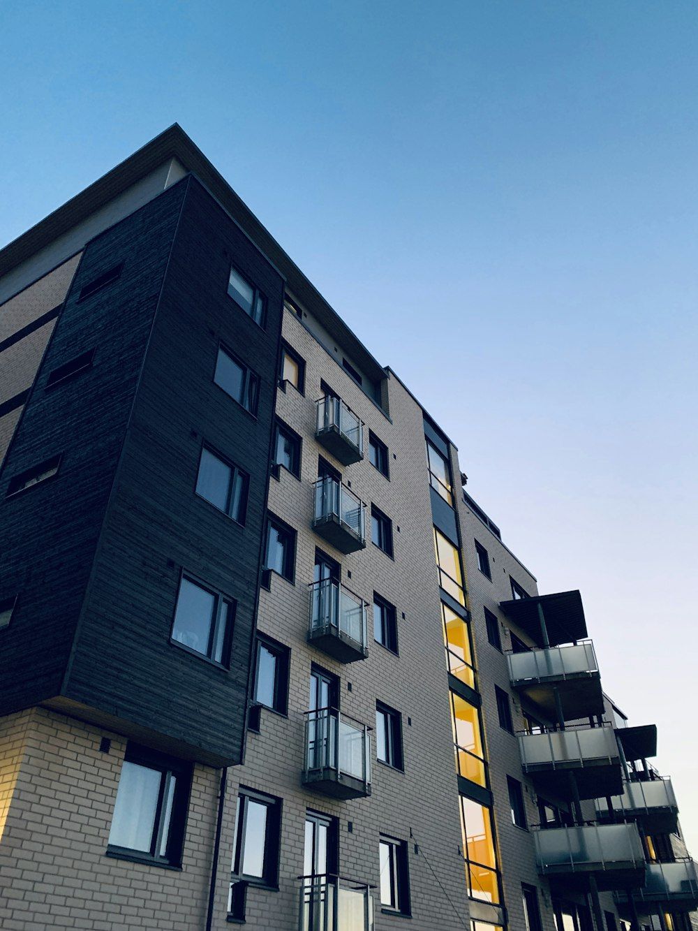 Modern multi-story apartment building